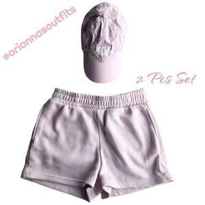 Pink Mom Outfit Pink Shorts & Cap